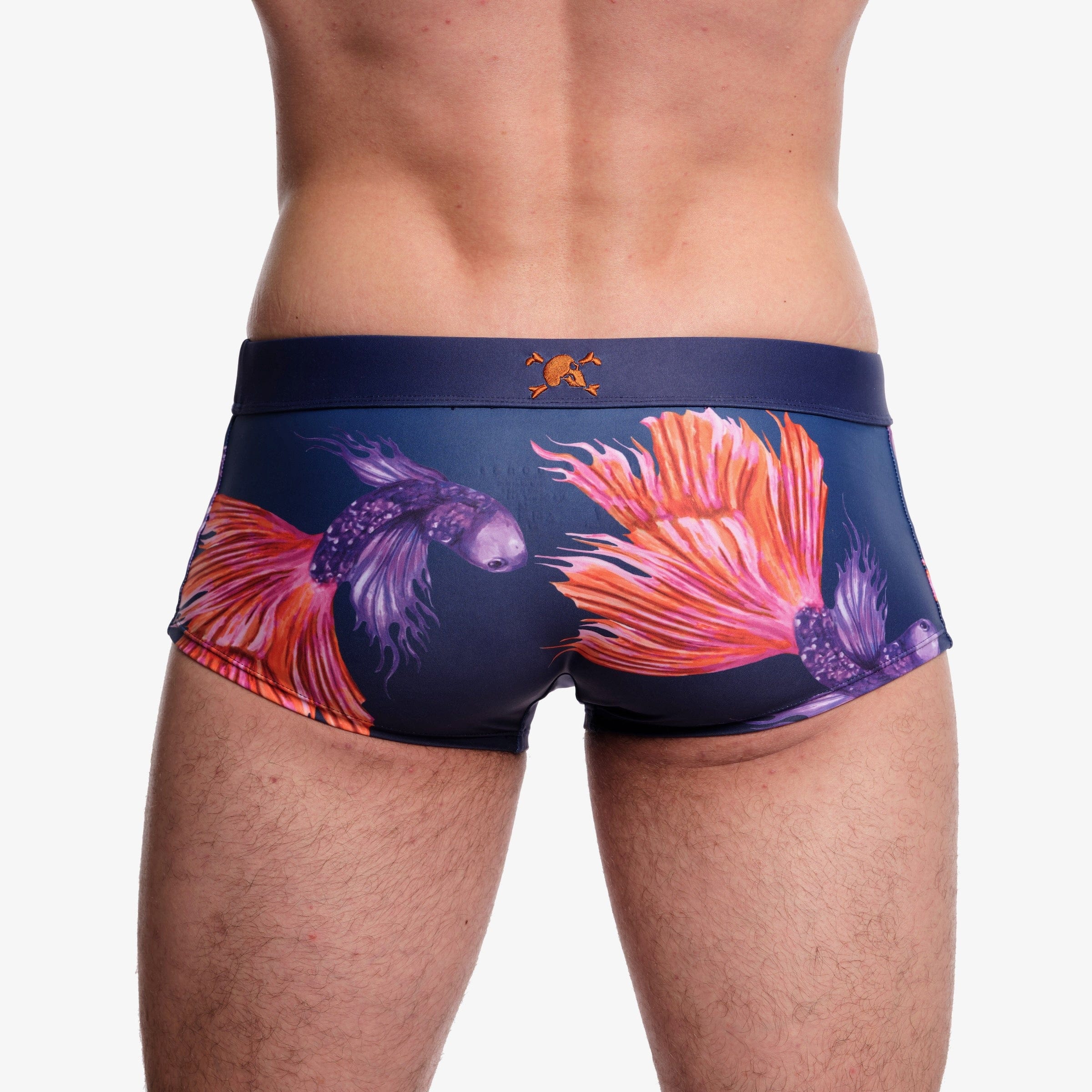 Fighting Fish Navy Swim Trunk - Image 4