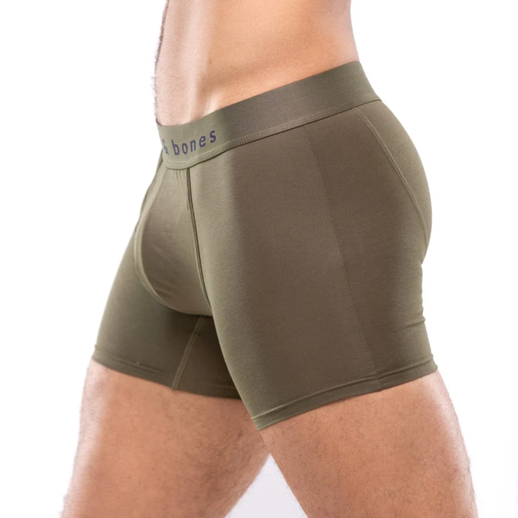 Just the Bones Boxer Brief Army Green - Image 3
